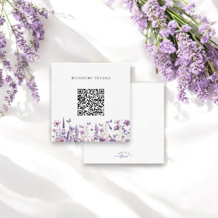 Tarjeta De Recepción Código qr del registro moderno de la ducha de bebé