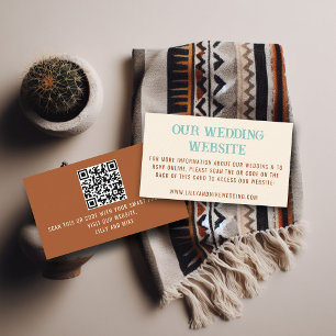 Tarjeta De Recepción Código QR del sitio web de la boda Country Western