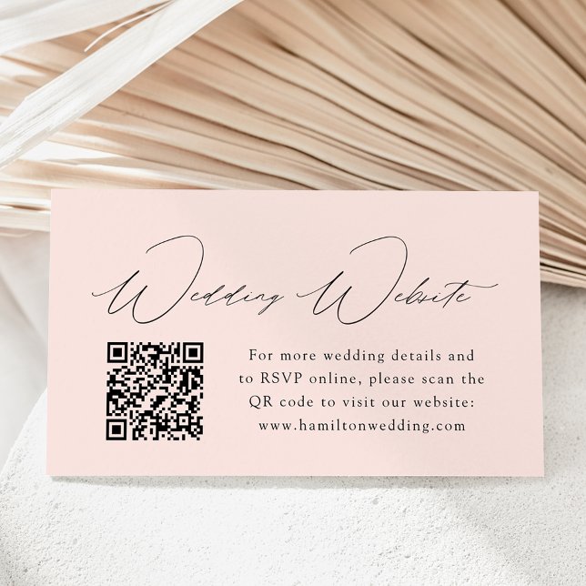 Tarjeta De Recepción Código QR del sitio web de la boda Modern Elegance (Subido por el creador)