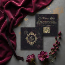 Código QR del sitio web de la boda Moody Vintage V