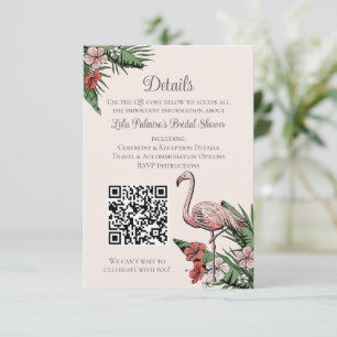 Tarjeta De Recepción Código QR del sitio web de la despedida de soltera