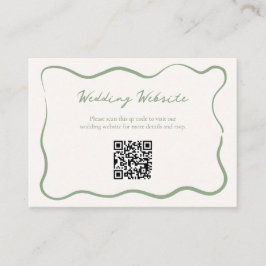 Tarjeta De Recepción Código QR del sitio web del boda