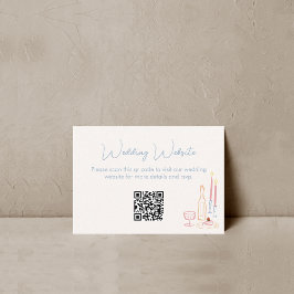 Tarjeta De Recepción Código QR del sitio web del boda