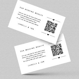 Tarjeta De Recepción Código QR del sitio web del boda - Detalles del Re