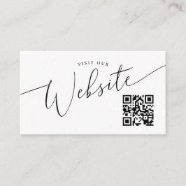 Tarjeta De Recepción Código QR del sitio web del Boda mínimo