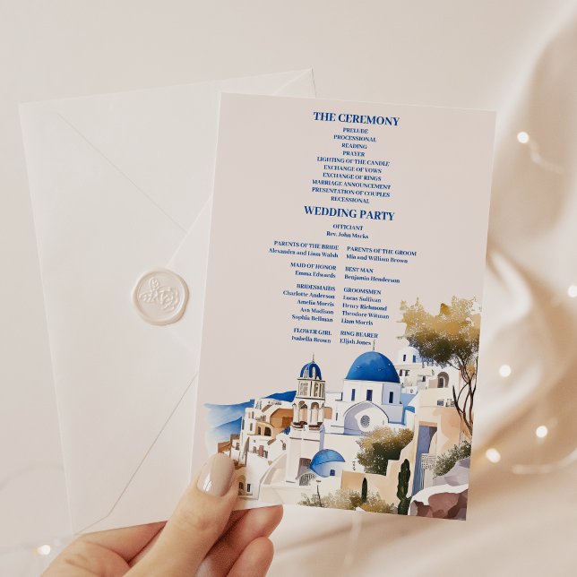 Tarjeta De Recepción Código QR Destino Grecia Boda Santorini (Subido por el creador)