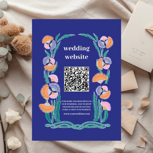 Tarjeta De Recepción Código QR Destino Grecia Boda Santorini (Subido por el creador)