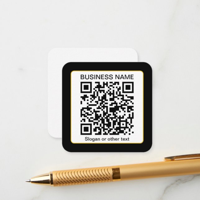 Tarjeta De Recepción Código QR escaneable editable + su nombre comercia (Anverso/Reverso In Situ)