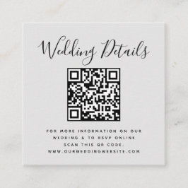 Tarjeta De Recepción Código QR Foto RSVP