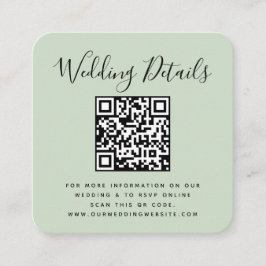 Tarjeta De Recepción Código QR Foto RSVP