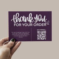 Código QR Gracias Por Su Paquete De Compra Inserta