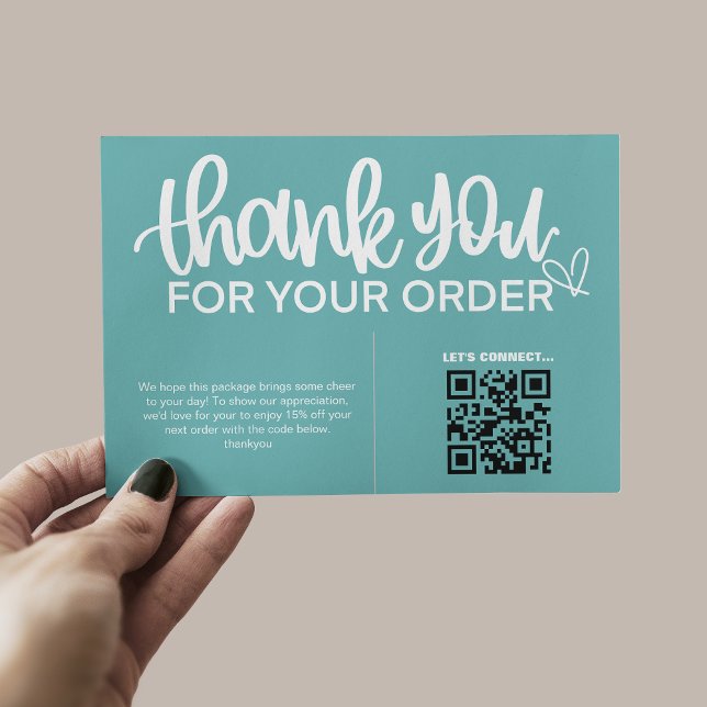 Tarjeta De Recepción Código QR Gracias Por Su Paquete De Compra Inserta (Subido por el creador)