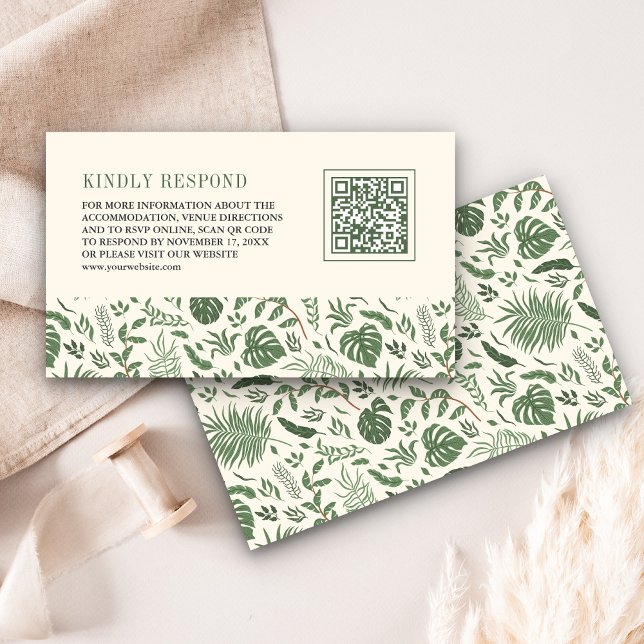 Tarjeta De Recepción Código QR para el sitio web de Bodas de los bosque (Subido por el creador)
