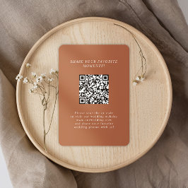 Tarjeta De Recepción Código QR para el sitio web de la elegante boda mi