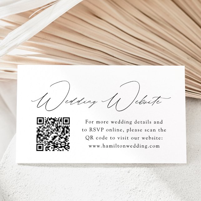 Tarjeta De Recepción Código QR para el sitio web del Boda de escritura  (Subido por el creador)