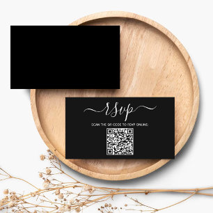 Tarjeta De Recepción Código QR personalizado minimalista moderno para R