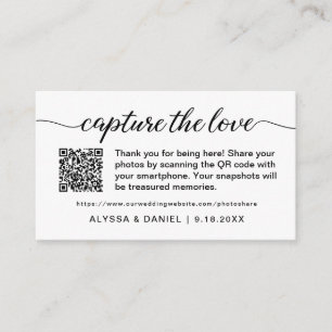 Tarjeta De Recepción Código QR personalizado para compartir fotos de bo