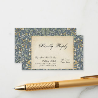 Tarjeta De Recepción Código QR RSVP de boda