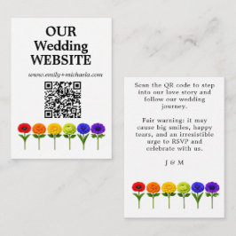 Tarjeta De Recepción 🌈 Código QR Sitio web de boda Prosperar Juntos