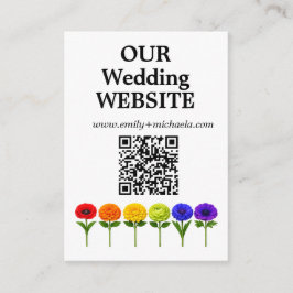 Tarjeta De Recepción 🌈 Código QR Sitio web de boda Prosperar Juntos
