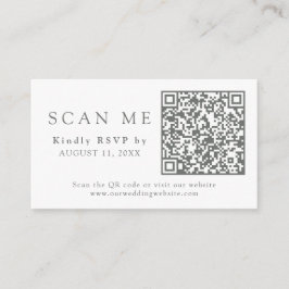 Tarjeta De Recepción Código QR y sitio web Boda Eucalyptus Wedding RSVP