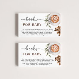 Tarjeta De Recepción Coffee Baby Shower - Libros para bebés