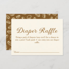 Tarjeta De Recepción Coffee Beans Diaper Raffle Baby Shower
