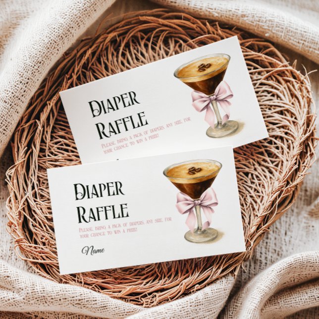 Tarjeta De Recepción Coffee Bow Espresso Martini Baby Shower Diaper (Subido por el creador)