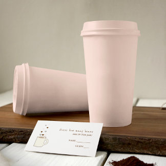 Tarjeta De Recepción Coffee Bridal Shower Guess How Many Beans