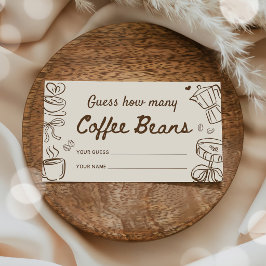 Tarjeta De Recepción Coffee Bridal Shower Guess How Many Coffee Beans