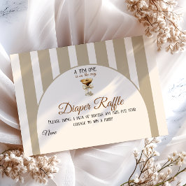 Tarjeta De Recepción Coffee Espresso Martini Bow Baby Shower Diaper