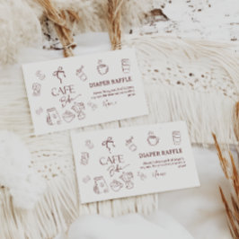 Tarjeta De Recepción Coffee Theme Cafe Bebe Brewing Baby Shower Diaper