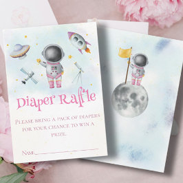 Tarjeta De Recepción Cohetes astronautas de chica espacial por Baby Sho