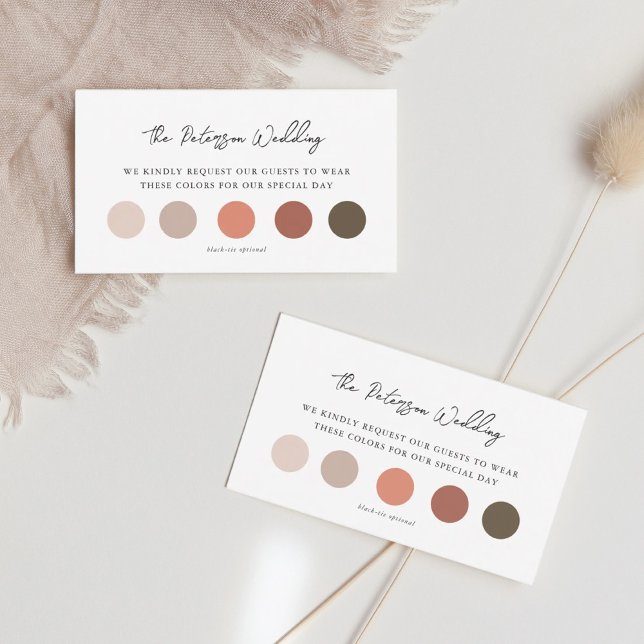 Tarjeta De Recepción Colchón de código de vestimenta Boda moderno Inser (Subido por el creador)