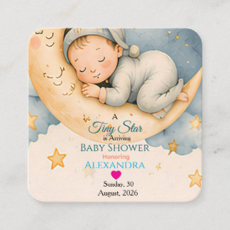 Tarjeta De Recepción Colección de Baby Shower Tiny Star Is Arriving