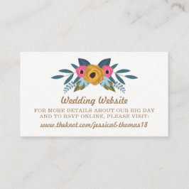 Tarjeta De Recepción Colección de Bodas blancos de flor