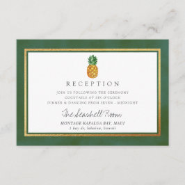 Tarjeta De Recepción Colección de Bodas de piña tropical
