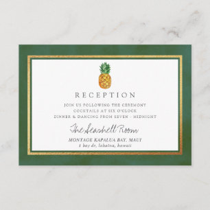 Tarjeta De Recepción Colección de Bodas de piña tropical