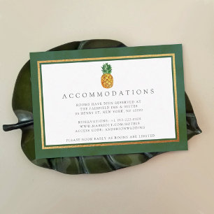 Tarjeta De Recepción Colección de Bodas de piña tropical