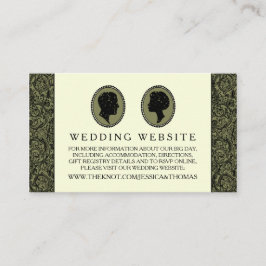 Tarjeta De Recepción Colección de Bodas de Silhouette Art Deco