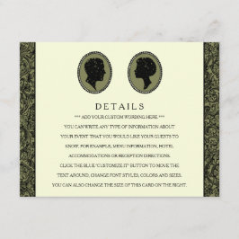 Tarjeta De Recepción Colección de Bodas de Silhouette Art Deco