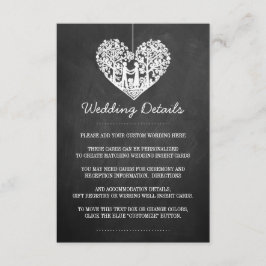 Tarjeta De Recepción Colección de Bodas de tablero de cuadros colgantes