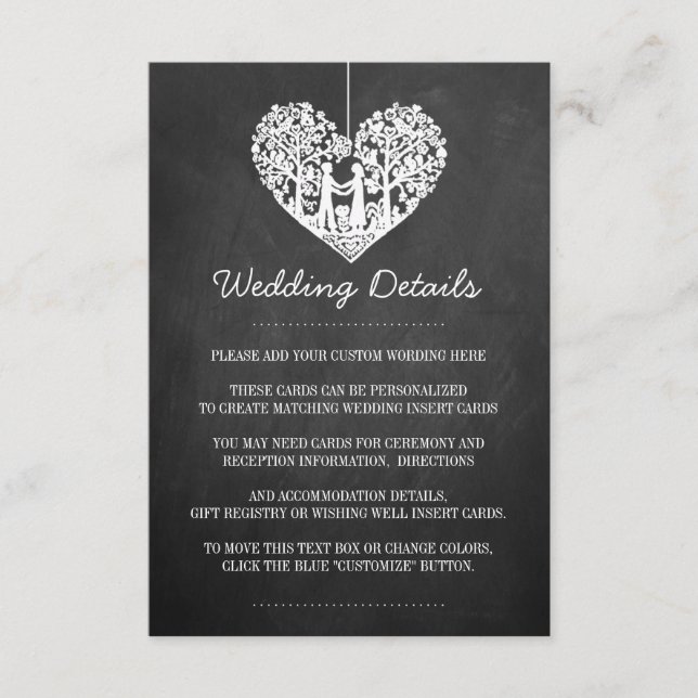 Tarjeta De Recepción Colección de Bodas de tablero de cuadros colgantes (Anverso)