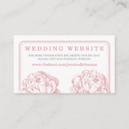 Tarjeta De Recepción Colección de Bodas florales de Peony