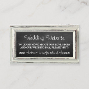Tarjeta De Recepción Colección de cuadros blancos y Bodas de pizarra