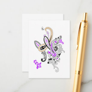 Tarjeta De Recepción Colección de Paisley Botánico de Lujo