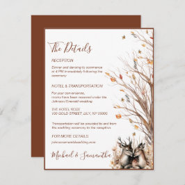 Tarjeta De Recepción Colección Rustic Deer Boda de otoño