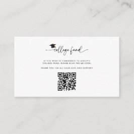 Tarjeta De Recepción Colegio de fotos Fondo QR Código de Graduación Ins