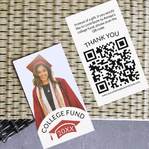 Tarjeta De Recepción Colegio Fondo Grad Cap QR Código de Graduación Ins