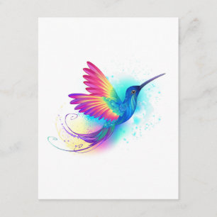Tarjeta De Recepción Colibrí arcoiris exótica